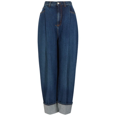 Shop Alexander Mcqueen Blue Tapered-leg Jeans In Denim