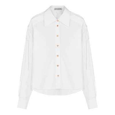 Shop Palmer Harding Palmer//harding Honesty White Cotton Shirt