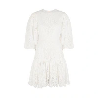 Shop Borgo De Nor Tabitha White Guipure Lace Mini Dress