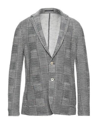Paoloni Suit Jackets In Dark Blue