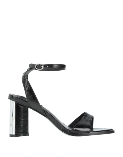 Shop Ermanno Di Ermanno Scervino Woman Sandals Black Size 6 Textile Fibers