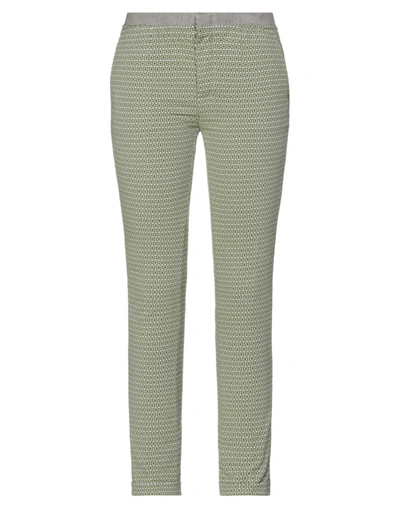 Shop Siviglia White Woman Pants Light Green Size 26 Cotton, Polyester, Elastane