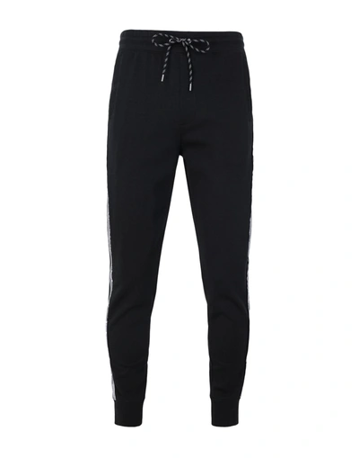 Shop Michael Kors Mens Blocked Logo Jogger Man Pants Black Size Xl Cotton, Polyester