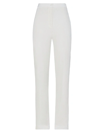 Shop Patrizia Pepe Woman Pants Ivory Size 6 Polyester, Elastane In White