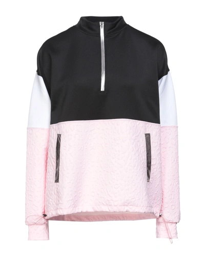 Shop Sàpopa Woman Sweatshirt Black Size Xs Polyester, Polyamide, Elastane