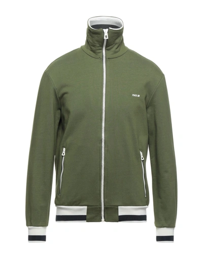 Shop Pmds Premium Mood Denim Superior Man Sweatshirt Military Green Size Xl Cotton