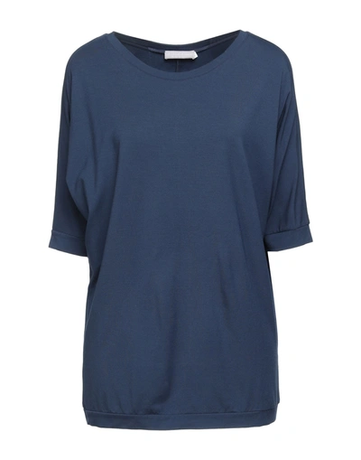 Shop Le Tricot Perugia T-shirts In Dark Blue