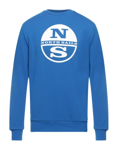 Shop North Sails Sweatshirts In Bright Blue