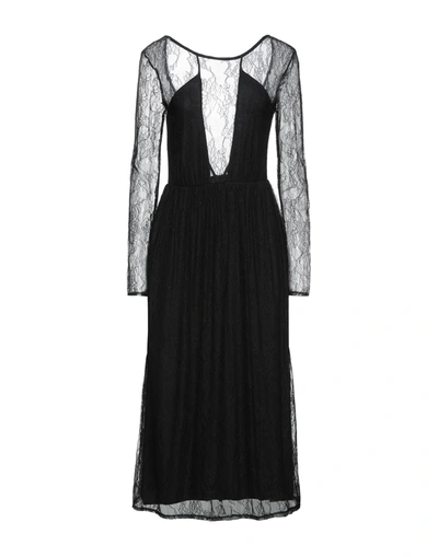 Shop Kontatto Woman Midi Dress Black Size S Viscose, Elastane