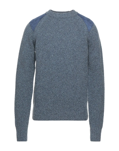 Shop Le Mont St Michel Sweaters In Slate Blue