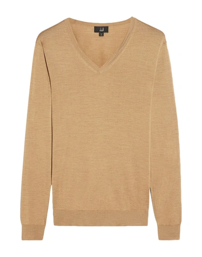 Shop Dunhill Sweaters In Camel