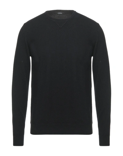 Shop Alpha Studio Man Sweater Black Size 38 Wool