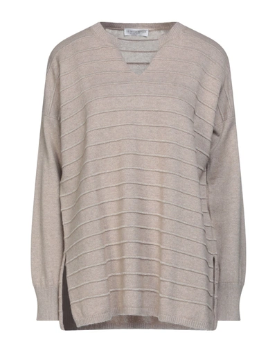 Shop Le Tricot Perugia Woman Sweater Beige Size M Virgin Wool, Silk, Cashmere, Viscose, Polyester