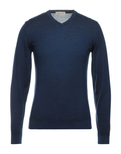 Shop Wool & Co Man Sweater Midnight Blue Size 3xl Merino Wool