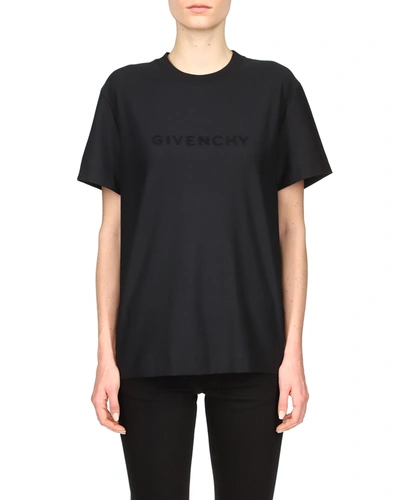 Shop Givenchy C & S Terry Cloth Logo T-shirt In Black