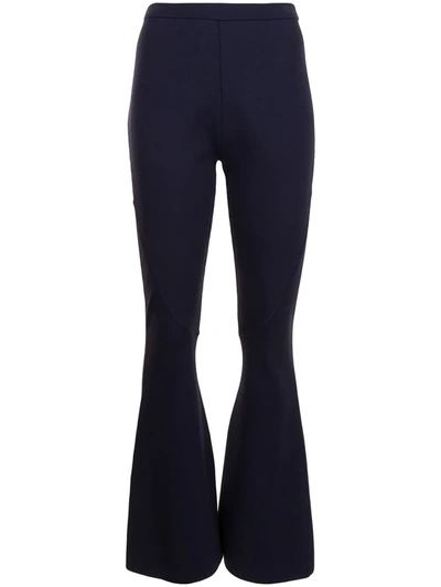 Shop Dion Lee Rib Collage Flared Trousers In Blue