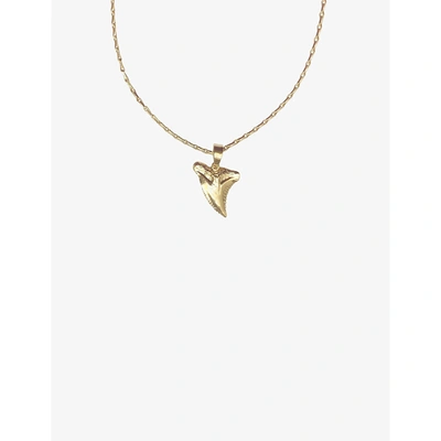 Shop By Nouck Womens Gold Shark Tooth 16ct Yellow Gold-plated Brass Necklace