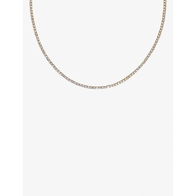 Shop By Nouck Womens Clear 16ct Yellow Gold-plated Nickel And Brass And Cubic Zirconia Choker