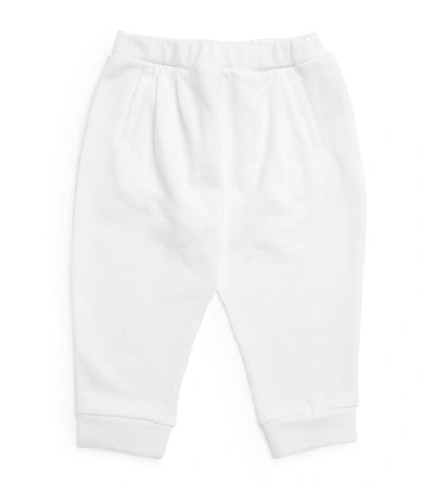 Shop Balmain Kids Cuffed Sweatpants (9-36 Months) In White