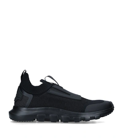 Shop Ermenegildo Zegna Techmerino 2.0 Sock Sneakers In Black