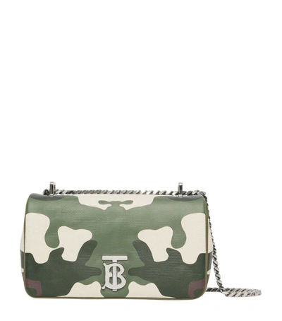 Shop Burberry Small Canvas Camouflage Lola Bag In Green