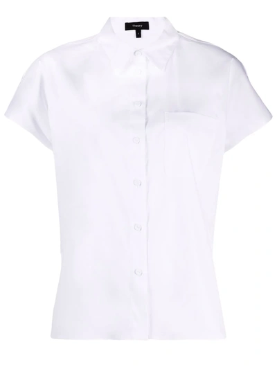 Shop Theory Triangle Short-sleeved Shirt In White
