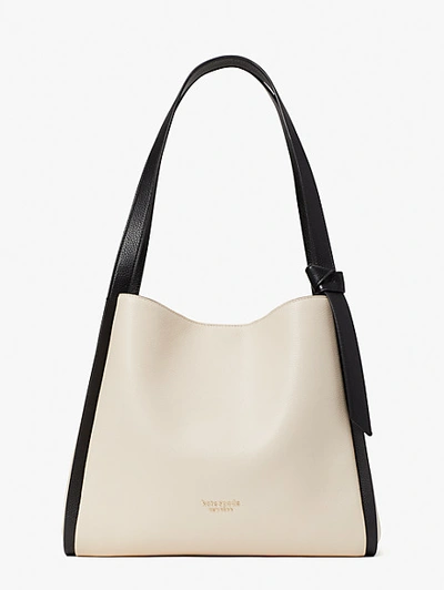 Shop Kate Spade Knott Colorblocked Large Shoulder Bag In Milk Glass Multi