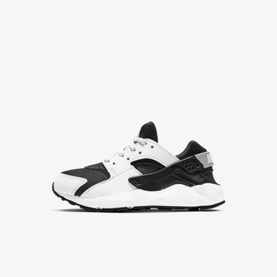 Shop Nike Huarache Run Little Kids' Shoe In Black,black,white