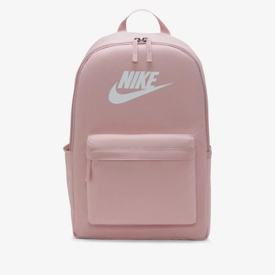 Shop Nike Heritage Backpack In Pink Glaze,black,white