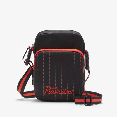 Shop Nike Heritage Crossbody Bag In Black,chile Red,chile Red