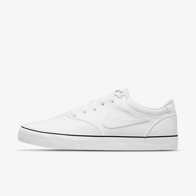 Shop Nike Unisex  Sb Chron 2 Canvas Skate Shoes In White