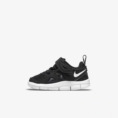 Shop Nike Free Run 2 Baby/toddler Shoes In Black,dark Grey,white