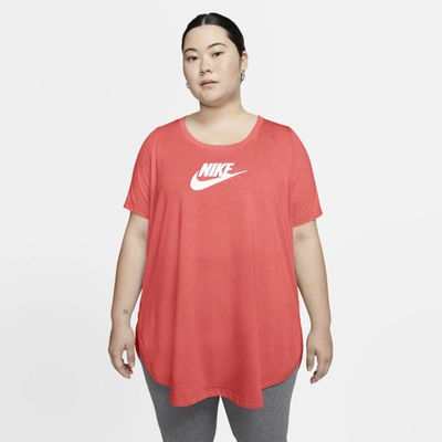 Shop Nike Sportswear Essential Women's Tunic In Magic Ember,white