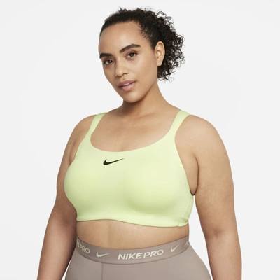 Shop Nike Women's Bold High-support Padded Underwire Sports Bra (plus Size) In Green