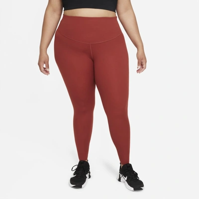 Shop Nike One Luxe Women's Mid-rise 7/8 Leggings In Redstone,clear