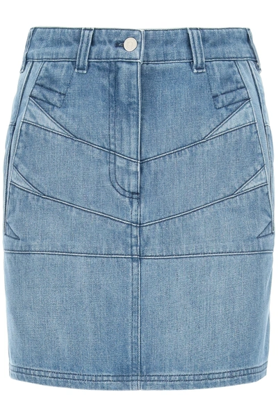 Shop Kenzo Denim Mini Skirt In Blue