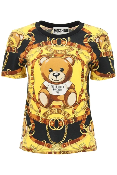 Shop Moschino Teddy Scarf T-shirt In Mixed Colours