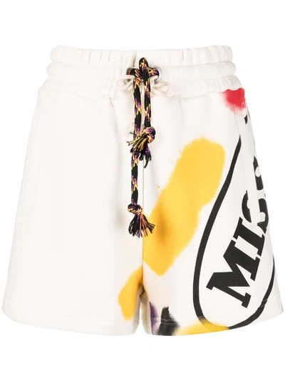 Shop Palm Angels X Missoni Sport-logo Track Shorts In White