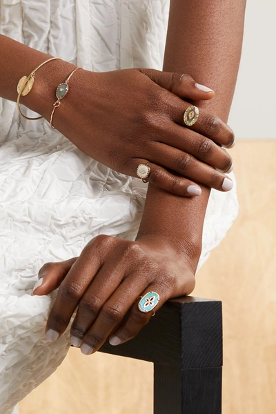 Pascale Monvoisin Souad 9-karat Gold, Labradorite And Diamond Ring In Gold