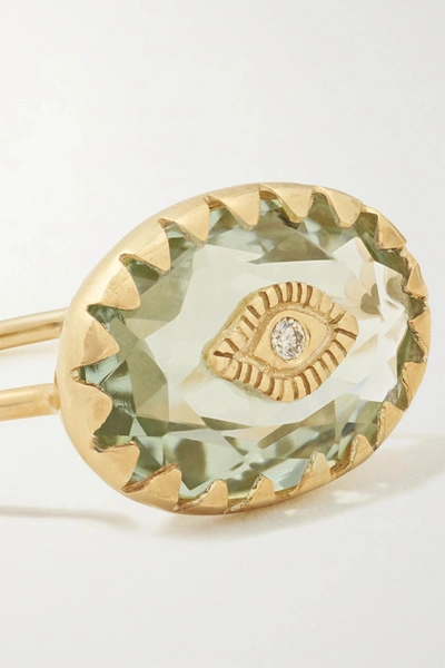 Pascale Monvoisin Souad 9-karat Gold, Labradorite And Diamond Ring In Gold