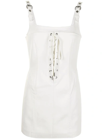 Shop Dion Lee Contour-stitch Dress In White