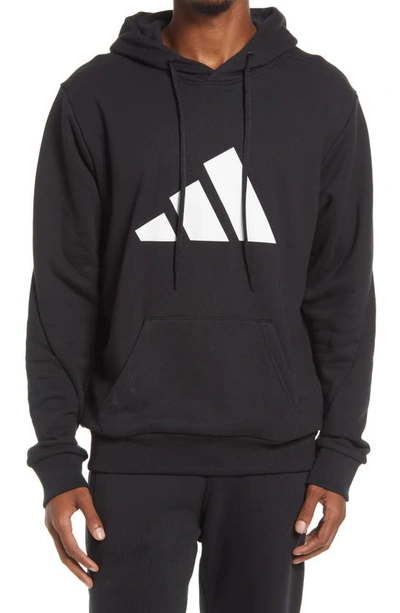 Shop Adidas Originals Sportswear Future Icons Logo Primegreen Hooded Sweatshirt In Black
