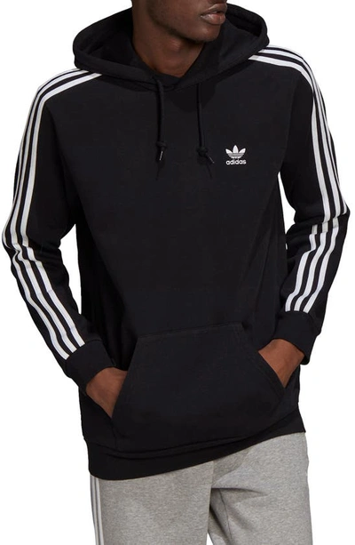 Shop Adidas Originals Adicolor Classics 3-stripes Hooded Sweatshirt In Black