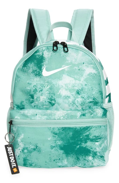 Shop Nike Just Do It Tie Dye Mini Backpack In Light Dew/light Dew/white