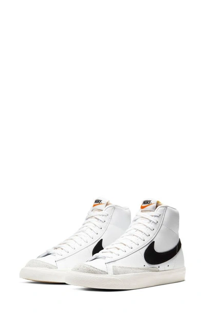 Shop Nike Blazer Mid '77 High Top Sneaker In White/ Black/ Sail