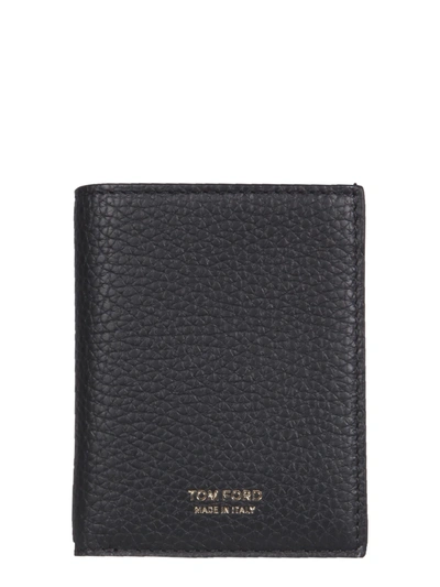 Shop Tom Ford Wallet With Logo In Nero