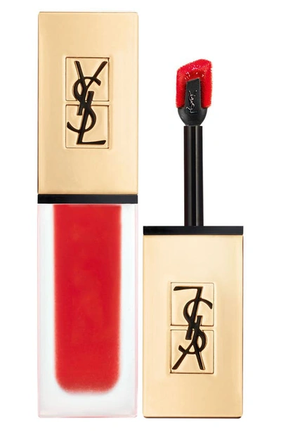 Saint Laurent Tatouage Couture Liquid Matte Lip Stain In 01 Rouge Tatouage