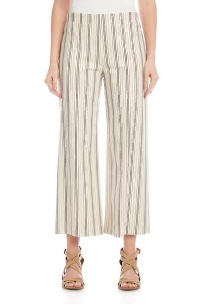 Shop Karen Kane Wide Leg Crop Pants In Stripe