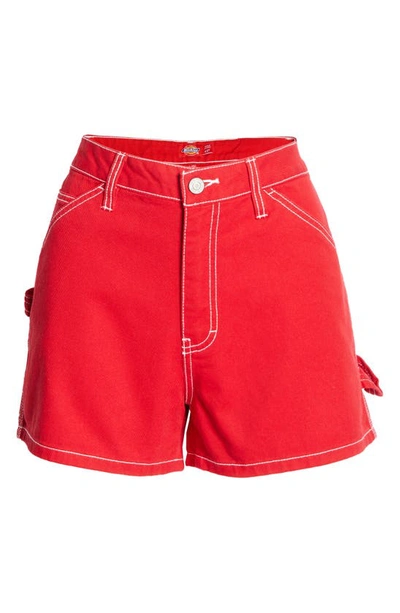 Shop Dickies Carpenter Shorts In Red