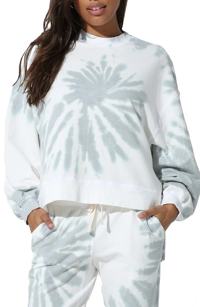 Shop Electric & Rose Electric And Rose Neil Tie Dye Sweatshirt In Thunder/cloud